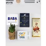 Trendmiya Babalar Gününe Özel Alerya Premium Filtre Kahve & Çikolata & Kupa & Canlı Sukulent Çiçek Hediye Seti