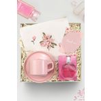Trendmiya Bez Çanta & Pembe Fincan & Wish Of Love Parfüm Hediye Seti