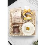 Trendmiya Fincan & Bakır Cezve & Türk Kahvesi & Godiva Napoliten Çikolata Hediye Seti