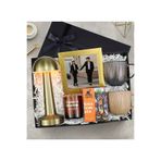 Trendmiya Gold Mantar Masa Lambası & Porselen Kupa & Mum & Gold Çerçeve & Filtre Kahve Premium Hediye Seti