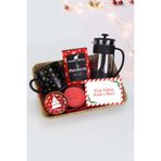 Trendmiya Mat Kupa & Alerya Yılbaşı Filtre Kahve & Siyah French Press & Mum Hediye Seti