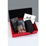 Trendmiya Özel Kutusunda Black Suede Erkek Parfüm & Siyah Kravat Hediye Seti