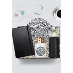 Trendmiya Siyah Defter & Deri Kılıflı Siyah 500 Ml Su Matarası & Mousepad & Kalemlik Hediye Seti