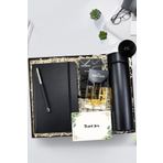 Trendmiya Siyah Defter & Siyah Touch Kalem & Full Speed Erkek Parfüm & 500 Ml Dereceli Termos Hediye Seti