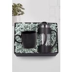 Trendmiya Siyah Kupa & 350Ml Siyah Renk French Press Hediye Seti