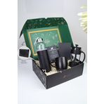 Trendmiya Su Matarası & Siyah Kupa & Filtre Kahve & French Press & Kupa & Dikişli Mini Not Defteri Hediye Seti