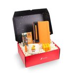 Trendmiya Turuncu Defter & Roller Kalem & Kupa & Filtre Kahve & Mum Hediye Seti