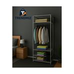 Trendmiz eyfel Bez Dolap | Metal İskeletli Kumaş Gardırop | Toz Geçirmez Fermuarlı Hurç Dolap