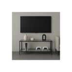 Trendmiz Frame şeffaf Camlı Metal dekoratif konsol, tv ünitesi 100x60x33 cm