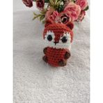 Trendo Gurumi Amigurumi Mini Kızıl Tilki Anahtarlık Oyuncak (6 Cm-1 Adet)