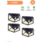 Trendpoint 4Adet 100 Ledli Hareket Sensörlü Güneş Enerjili Solar Bahçe Lambası Led Şarj Olabilen