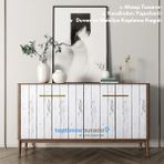 Trendpoint Kendinden Yapışkanlı Ahşap Görünümlü 45 cm × 500 cm Mutfak Dolap Masa Kaplama Duvar Kağıdı - 45cm ×500cm