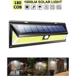 Trendpoint Solar 180 Cob Ledli 30 cm Büyük Boy Hareket Sensörlü Bahçe Aydınlatma Sokak Lambası - Beyaz