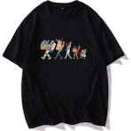 Trendseninle Astronot Baskılı Siyah Oversize Erkek T-shirt