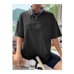 Trendseninle Brooklyn Nyc Baskılı Füme Oversize Kadın T-shirt