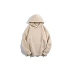TrendSeninle Kadın Bej Düz Oversize Kapüşonlu Sweatshirt Hodie Bej L