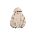 TrendSeninle Kadın Bej Düz Oversize Kapüşonlu Sweatshirt Hodie Bej S