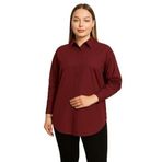 Trendseninle Kadın Bordo Trend Gömlek, M