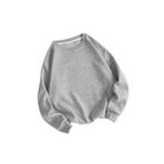 Trendseninle Kadın Düz Bisiklet Yaka Sweatshirt - L - Gri