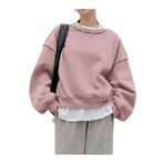 Trendseninle Kadın Gül Kurusu Dikiş Detaylı Bisiklet Yaka Sweatshirt S Tss-Dksflgvdcc