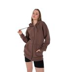 TrendSeninle Kadın Kahverengi Fermuarlı Sweatshirt Hırka K.KAHVERENGİ S/M