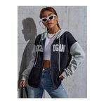 TrendSeninle Kadın Lacivert Mıchıgan Fermuarlı Hırka Sweat T6 Lacivert L/XL