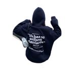 Trendseninle Kadın Lacivert Oversize Life Has Baskılı Kapüşonlu Sweatshirt Hoodie, M