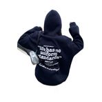 Trendseninle Kadın Lacivert Oversize Life Has Baskılı Kapüşonlu Sweatshirt Hoodie, S