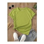 TrendSeninle Kadın Lime Yeşili Oversize T-Shirt LİMEE S