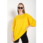 TrendSeninle Kadın Sarı Oversize T-shirt Sarı S