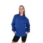 TrendSeninle Kadın Sax Mavi Oversize Kapüşonlu Sweatshirt 000 S.Mavi S