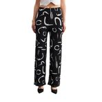Trendseninle Kadın Siyah Desenli Boru Paça Pantolon, M