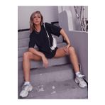 TrendSeninle Kadın Siyah Oversize T-shirt -Siyah S
