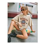 Trendseninle Kadın Vizon Brooklyn Tiger Baskılı T-shirt