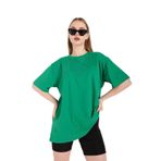 TrendSeninle Kadın Yeşil Oversize T-shirt Yeşil S