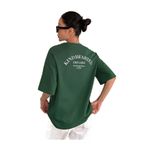 Trendseninle Kind Hearted Baskılı Nefti Yeşili Oversize Kadın T-shirt