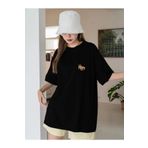 Trendseninle Logo Baskılı Hope Siyah Kadın T-shirt