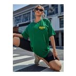 Trendseninle Logo Baskılı Hope Yeşil Kadın T-shirt