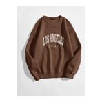 Trendseninle Los Angeles Kahve Kadın Sweatshirt