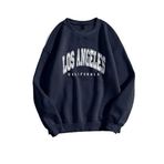 Trendseninle Los Angeles Lacivert Kadın Sweatshirt