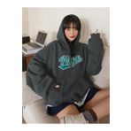 Trendseninle Nice Baskılı Füme Oversize Kadın Sweatshirt