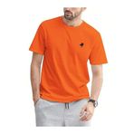 Trendseninle Running Horse Baskılı Turuncu Oversize Erkek T-shirt