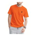 Trendseninle Running Horse Baskılı Turuncu Oversize Erkek T-shirt