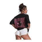 Trendseninle Wish Happy Everyday Baskılı Siyah Oversize Kadın T-shirt