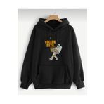 Trendseninle Yolluk Beyaz Siyah-Gri Baskılı Kadın Sweatshirt
