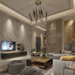 Trendstyle 4s Mdf Tv Ünitesi ve Orta Sehpa 2'li Set - Pera - Siyah Mermer
