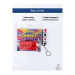 TrendTopic Stres Giderici Sesli 3D İskambil desenli clicker klavye ve Sonsuz Küp Stres Oyuncağı 2 li Set
