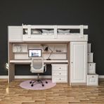 Trendy Membran Çalışma Masalı Ranza Mdf - Beyaz - 100 x 100 cm