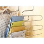 Trendy Shop 5 Katlı Çelik Pantalon Eşarp 3 Adet Havlu Organizer Askılık - Beyaz