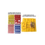 Trendy Toys Eğitici Ahşap Çizgi Çalışmaları Ve Sayılar Ip Geçirme Montessori El Kası Geliştirme ÇİZGİ VE SAYI İP GEÇİRME